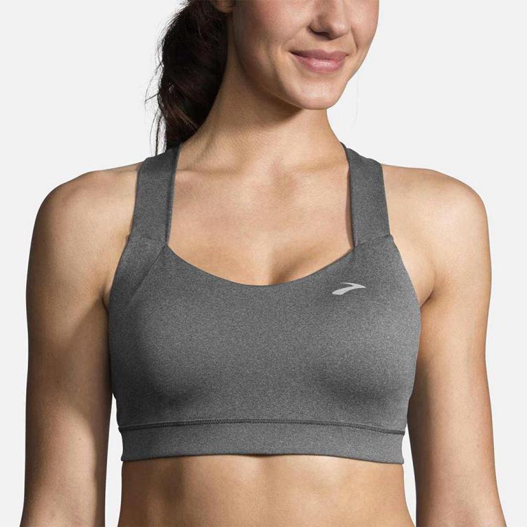 Brooks Uplift Crossback Womens Running Bra - Grey - Indonesia (ABXL-58940)